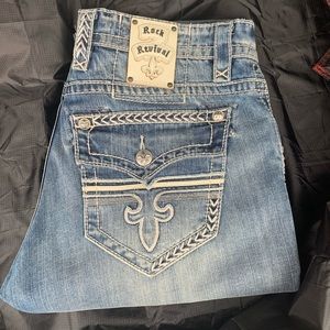 Rock Revival Sebastian Boot Man’s Jeans Size 36w